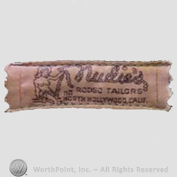 Clothing label : Nudie Cohn.