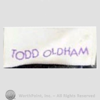 Clothing label : Todd Oldham.