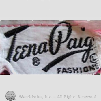 Clothing label : Teena Paige.