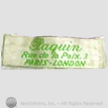 Clothing label : Jeanne Paquin.