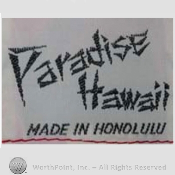 Clothing label : Paradise Hawaii.