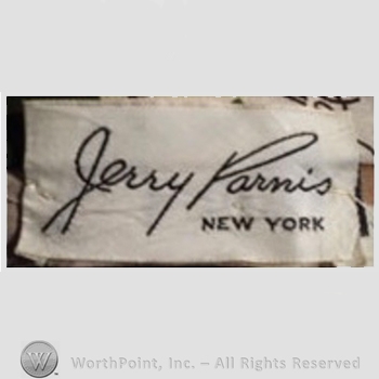 Clothing label : Jerry Parnis.