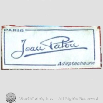 Clothing label : Jean Patou.