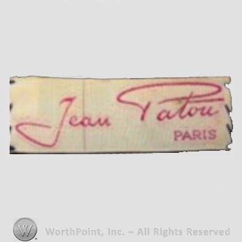 Clothing label : Jean Patou.
