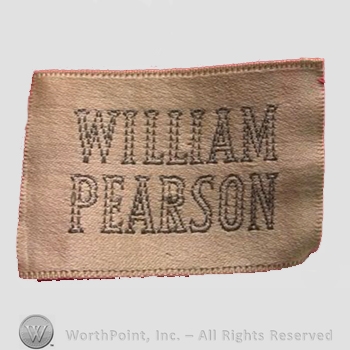 Clothing label : William Pearson.