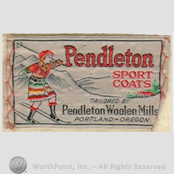 Clothing label : Pendleton.