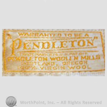 Clothing label : Pendleton.