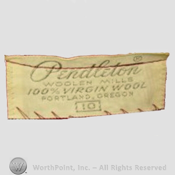 Clothing label : Pendleton.