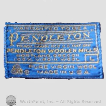 Clothing label : Pendleton.