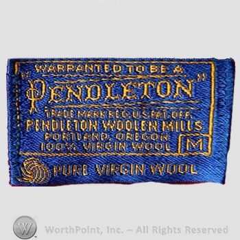 Clothing label : Pendleton.
