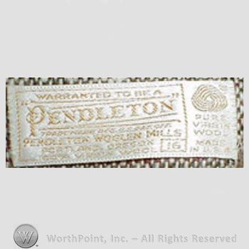 Clothing label : Pendleton.