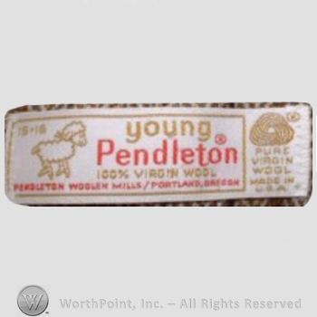 Clothing label : Pendleton.