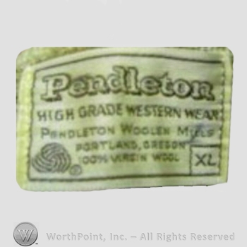 Clothing label : Pendleton.