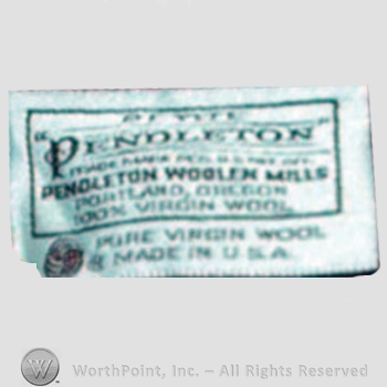 Clothing label : Pendleton.