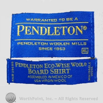 Clothing label : Pendleton.