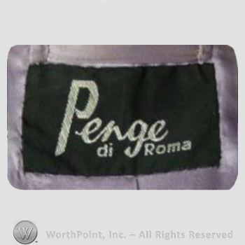 Clothing label : Penge di Roma.