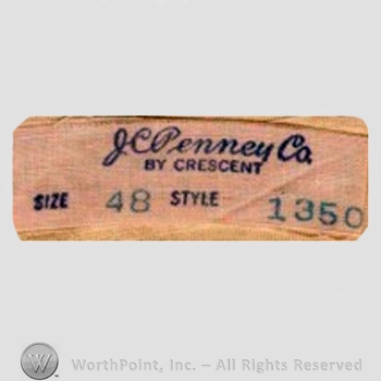 Clothing label : J.C. Penney.