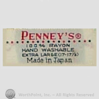 Clothing label : J.C. Penney.