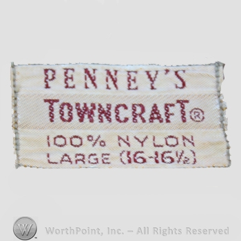 Clothing label : J.C. Penney.