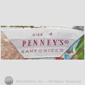 Clothing label : J.C. Penney.