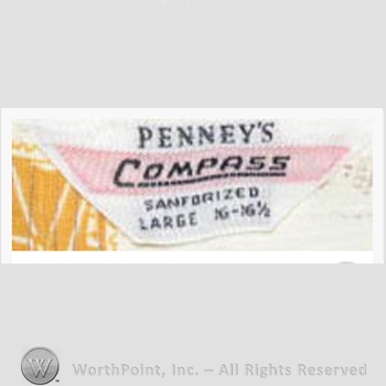 Clothing label : J.C. Penney.
