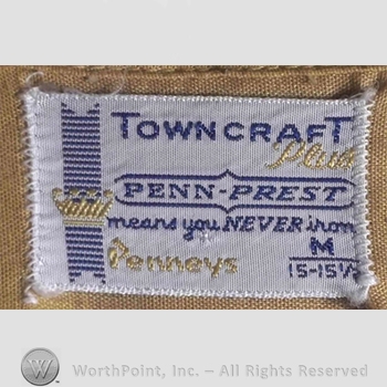 Clothing label : J.C. Penney.