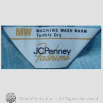 Clothing label : J.C. Penney.