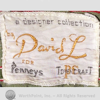 Clothing label : J.C. Penney.