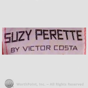 Clothing label : Suzy Perette.