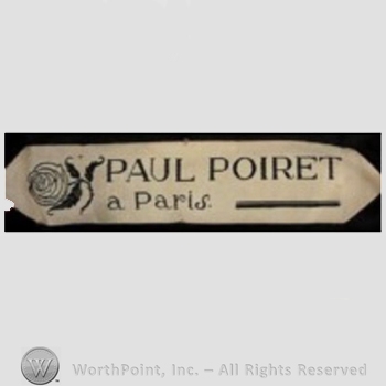 Clothing label : Paul Poiret.