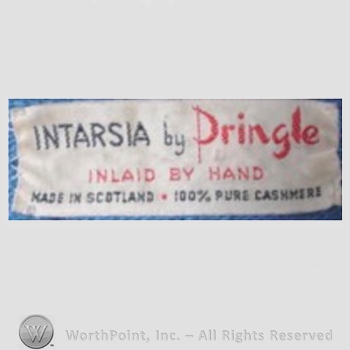 Clothing label : Pringle of Scotland.