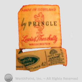 Clothing label : Pringle of Scotland.