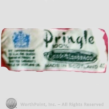 Clothing label : Pringle of Scotland.
