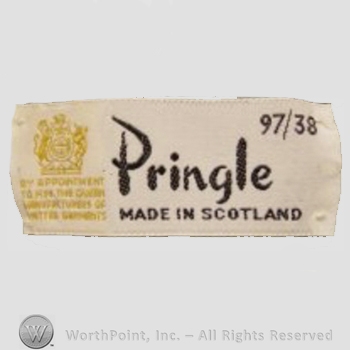 Clothing label : Pringle of Scotland.