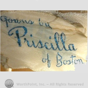Clothing label : Priscilla of Boston.