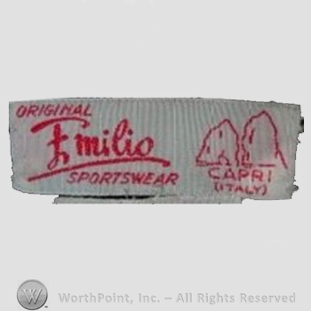 Clothing label : Emilio Pucci.