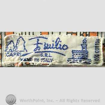 Clothing label : Emilio Pucci.