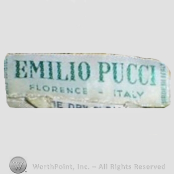 Clothing label : Emilio Pucci.