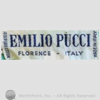 Clothing label : Emilio Pucci.
