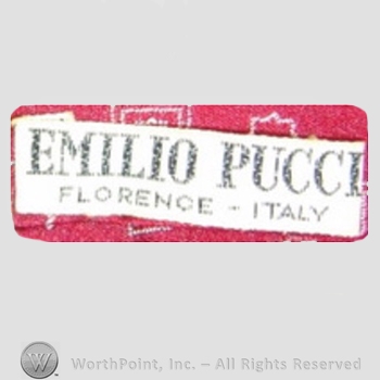 Clothing label : Emilio Pucci.