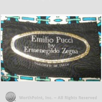 Clothing label : Emilio Pucci.