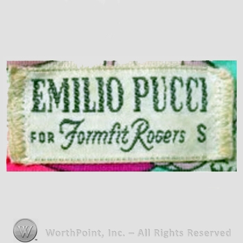 Clothing label : Emilio Pucci.