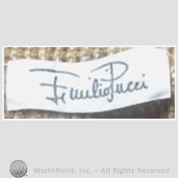 Clothing label : Emilio Pucci.