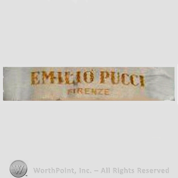 Clothing label : Emilio Pucci.