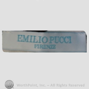 Clothing label : Emilio Pucci.