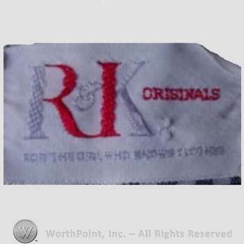 Clothing label : R & K Originals.