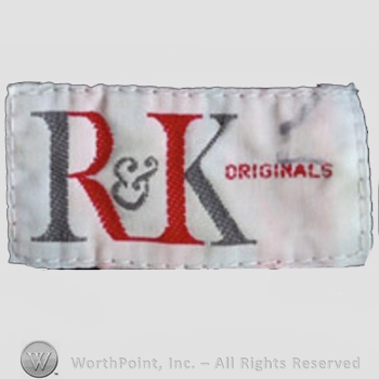 Clothing label : R & K Originals.