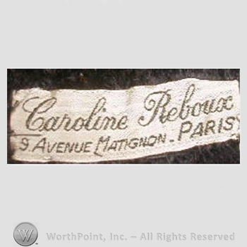 Clothing label : Caroline Reboux.