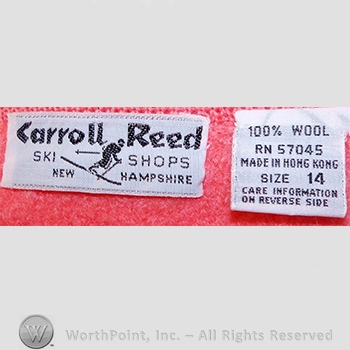 Clothing label : Carol Reed.
