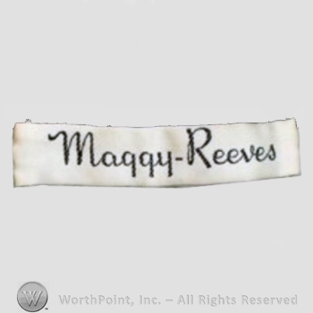 Clothing label : Maggy Reeves.